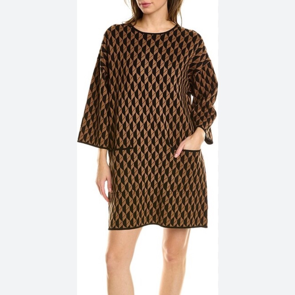 NWOT $148 Max Studio Double Knit Sweater Dress in Black Lyst